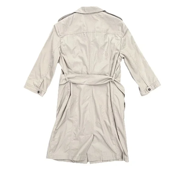 Rag‎ & Bone Trench Dress Womens 10 Khaki Tan Pilot Military Minimalist Full Zip - Picture 10 of 14